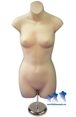 Female 3/4 Form, Fleshtone with MS3 adjustable Mannequin Stand